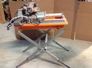 RIDGID 9 Amp Corded 7 in. Wet Tile Saw with Stand&nbsp&nbspCustomer Returns See Pictures