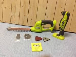 RYOBI ONE 18V Cordless Battery Grass Shear and Shrubber Trimmer (Tool Only)&nbsp&nbspCustomer Returns See Pictures