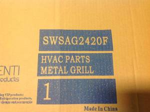 VENTI AIR SWSAG2420F METAL GRILL 24X20 Return Filter  PLUS Venti Air 12 in. x 12 in. Square Return Air Filter Grille of Steel in White&nbsp&nbspCustomer Returns See Pictures