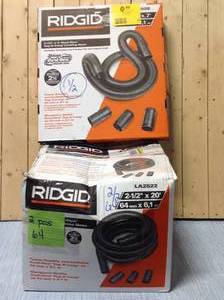RIDGID 2-12 in. x 7 ft. Dual-Flex Tug-A-Long Locking Vacuum Hose for RIDGID WetDry Shop Vacuums AND RIDGID 2-12 in. x 20 ft. Dual-Flex Tug-A-Long Locking Vacuum Hose for RIDGID WetDry Shop Vacuums&nbsp&nbspCustomer Returns See Pictures