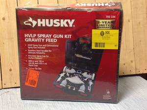 Husky HVLP and Standard Gravity Feed Spray Gun Kit&nbsp&nbspCustomer Returns See Pictures