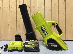 RYOBI 40V HP Brushless Whisper Series 190 MPH 730 CFM Cordless Battery Jet Fan Leaf Blower with (2) 4.0 Ah Batteries &amp Charger&nbsp&nbspCustomer Returns See Pictures