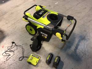 RYOBI 40V HP BRUSHLESS 21 SNOW Blower Included 2 Battery and Charger Customer Returns See Pictures