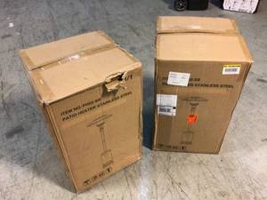 Lot of 2 Uixe (Brand Rating 3.55) 47000 BTU Stainless Steel Propane Patio Heater Customer Returns See Pictures