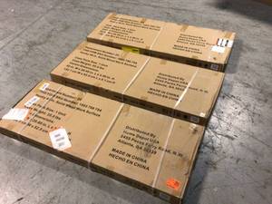 Lot of Husky 48 in. Solid Wood Work Surface for Regular Duty Welded Steel Garage Storage System Customer Returns See Pictures