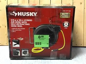 Husky 38 in. x 50 ft. Hybrid Retractable Hose Reel Customer Returns See Pictures