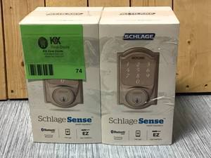 Schlage Camelot Satin Nickel Sense Smart Door Lock Customer Returns See Pictures