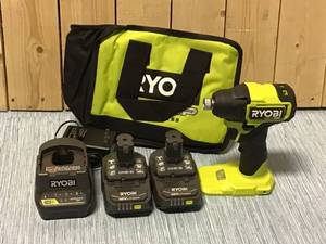 RYOBI ONE HP 18V Brushless Cordless Compact 14 in. Impact Driver Kit with (2) 1.5 Ah Batteries, Charger and Bag Customer Returns See Pictures