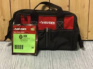 Husky 12 in 4 Pocket Zippered Tool Bag Customer Returns See Pictures