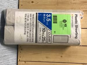 HDX 10 ft. x 25 ft. Clear 3.5 mil Plastic Sheeting (2-Pack) Customer Returns See Pictures