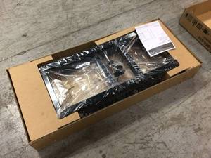4 ft. Solid Wood Top Workbench in Black by Husky Customer Returns See Pictures