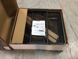 60 x 24 Black Steel Basket Cargo Carrier (Folding 2 Shank, 500 lbs.) by CURT Customer Returns See Pictures