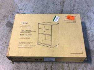 lot 24 image: Winsome Ava Accent Table with 2 Drawers in Black Finish Customer Returns See Pictures