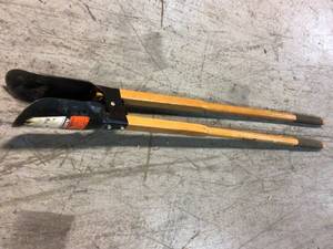 lot 40 image: Anvil 47 in. L Wood Handle Post Hole Digger