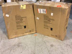 lot 51 image: Home Decorators Collection Ashburn 23-12 in. W x 27 in. H x 8 in. D Bathroom Storage Wall Cabinet in White Customer Returns See Pictures
