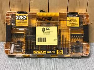 lot 77 image: DEWALT MaxFit Steel Drill and Driving Bit Set (160-Piece) Customer Returns See Pictures