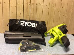 lot 100 image: RYOBI 40V Vac Attack Cordless Battery Leaf VacuumMulcher (Tool Only) Customer Returns See Pictures