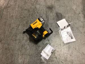 lot 110 image: Pneumatic 15-Degree Coil Siding Nailer by DEWALT Customer Returns See Pictures