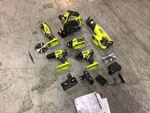 lot 111 image: Ryobi 18-Volt Tool Combo Kit, 6-Piece