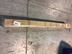 lot 11 image: 12 ft. Classic Vintage Arrow Sliding Standard Double Track Barn Door Hardware Kit Customer Returns See Pictures