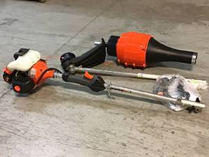 lot 79 image: ECHO 21.2 cc Gas 2-Stroke Cycle PAS Straight Shaft Trimmer and Blower Kit Customer Returns See Pictures