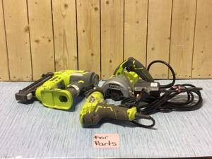 lot 89 image: MIX LOT OF RYOBI TOOLS FOR PARTS ONLY Customer Returns See Pictures