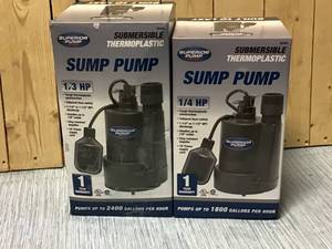 lot 91 image: MIX LOT OF SUMP PUMP Customer Returns See Pictures