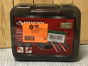 lot 93 image: Husky 20 ft. 4-Gauge UL Booster Cable Customer Returns See Pictures