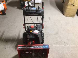 lot 115 image: 24 in. 212cc 2-Stage Electric Start Gas Snow Blower by PowerSmart Customer Returns See Pictures