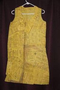 lot 4 image: 1960s Paper Dress - Yellow Pages Advertising