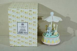 lot 79 image: Precious Moments Wood Birthday Train