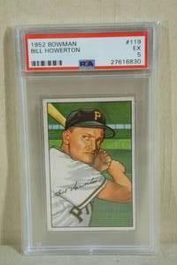 lot 30 image: 1952 Bowman Bill Howerton #119 Card - PSA 5