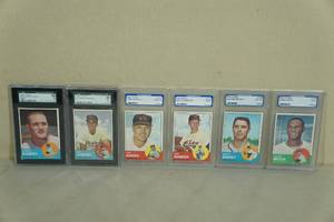 lot 54 image: 6 Graded 1963 Topps Houston Colt 45s Cards - Mota, Aspromonte, Warwick