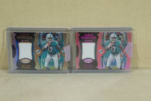 lot 60 image: 2021 Certified Jaylen Waddle Patch Rookie Cards - 199, 249