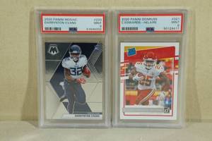 lot 62 image: 2020 Panini Rookie Cards Edwards-Helair, Evans - PSA 9