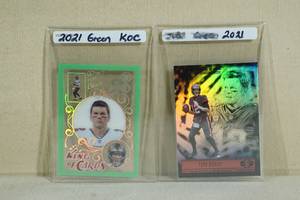 lot 66 image: 2021 Panini Illusions Tom Brady Cards - Green King of Cards