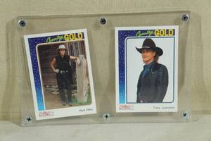 lot 72 image: Signed Country Gold Cards - Tracy Lawrence, Mark Miller - 1000