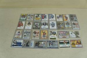 lot 83 image: Football Autograph Cards - Randall Cobb, Webb, Gilmore, Reiff, Mannion