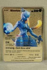 lot 155 image: Custom Metal Mewtwo GX Pokemon Card