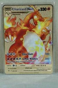 lot 158 image: Custom Metal Charizard V Max Pokemon Card