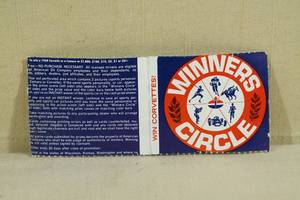 lot 22 image: 1968 American Oil Winners Circle Mickey Mantle and Babe Ruth Game Card