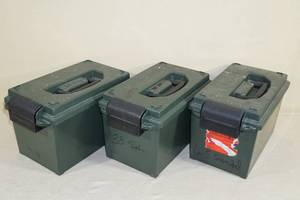lot 40 image: 3 MTM Case Gard Plastic Ammo Cans