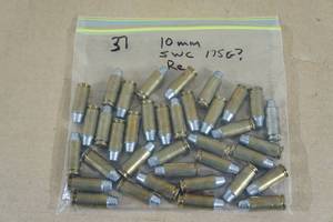 lot 67 image: 37 Reloaded 10mm Swaged Wadcutter Ammo