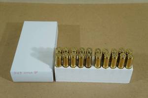 lot 82 image: 20 Reloaded .243 Win 100 Gr SP Ammo