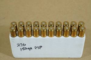 lot 86 image: 20 Reloaded .270 Win PSP Ammo