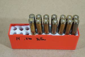 lot 89 image: 14 Reloaded .270 Win Yellow Tip Ammo