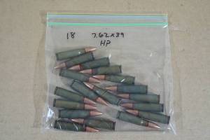 lot 112 image: 18 7.62 x 39 HP Ammo