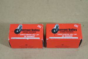 lot 117 image: 100 Bitterroot Valley .22 Mag 40 Gr JHP Ammo