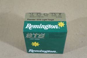 lot 121 image: 25 Remington Premier STS 12 Gauge 2-34 8 Shot Shot Shells