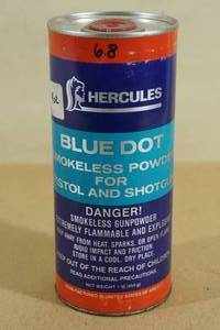 lot 144 image: Partial Can Hercules Blue Dot Smokeless Gun Powder